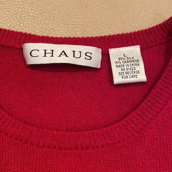 🌺 Beautiful soft red Chaus sweater - Picture 2 of 5